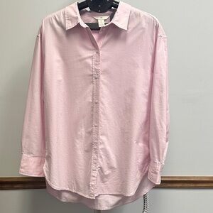 Casual Pink Button-Down Shirt